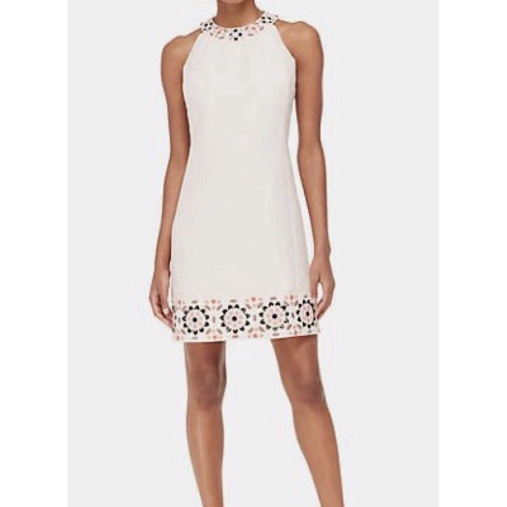 Kate Spade Mosaic Embellished Shift Pearl Pink Dress, size 14
